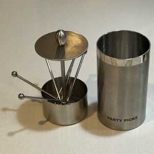 Elegant stainless steel Oggi Party Picks Set